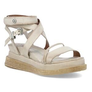 A.S.98 Womens Labo Strappy Sandals EU 38 US 7.5-8 Bone Beige Leather EUC